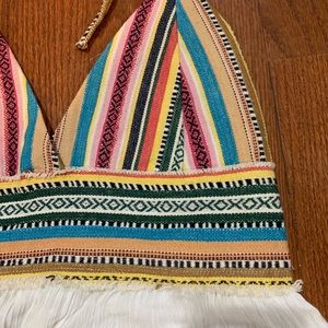 Trendy boho halter top